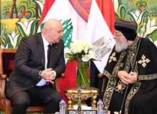 استقبال البابا تواضروس للرئيس اللبناني | صور