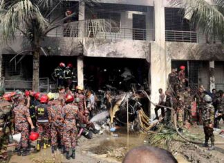 16 قتيلا بعد تحطم طائرة القوات الجوية البنغلاديشية في مدرسة دكا 16