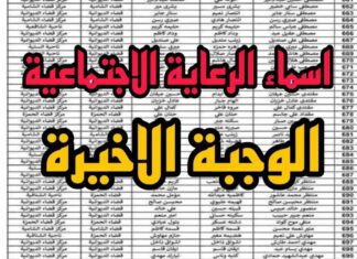 كيفية الاستعلام عن مستفيدي الرعاية الوجبة الأخيرة 2025 في جميع المحافظات 2025