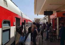 استعدادات الاستقبال لقطار السودانيين بمحطة السد