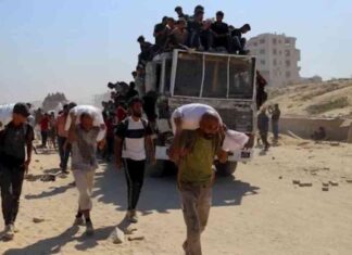 شاحنات المساعدات الإنسانية توجه نحو معبر كرم أبو سالم