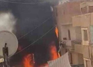 كيفية السيطرة على حريق مخزن بلاستيكات في أبو النمرس