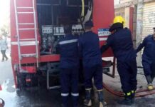 كيفية السيطرة على حريق بالقرب من كوبري الفحص القديم في بنها