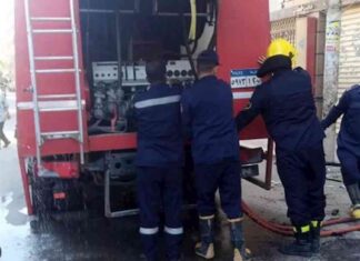 كيفية السيطرة على حريق بالقرب من كوبري الفحص القديم في بنها