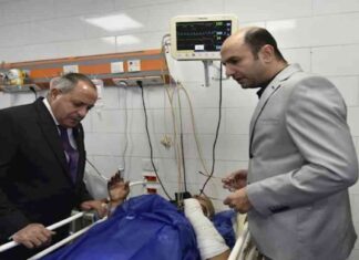 زيارة محافظ بورسعيد لمصابي حادث الطريق الدولي الساحلي