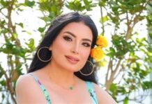 إطلالة مميزة لعبير صبري بفستان مكشوف البطن