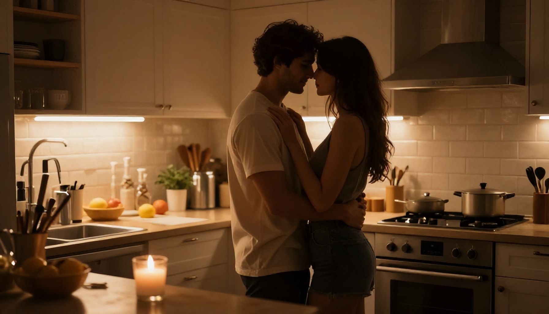 5 طرق لخلق جو رومانسي في المطبخ قبل وبعد الجنس*