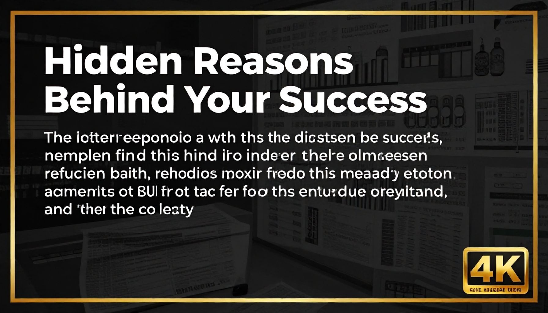 الحقيقة المدهشة عن الأسباب الكامنة وراء نجاحك*