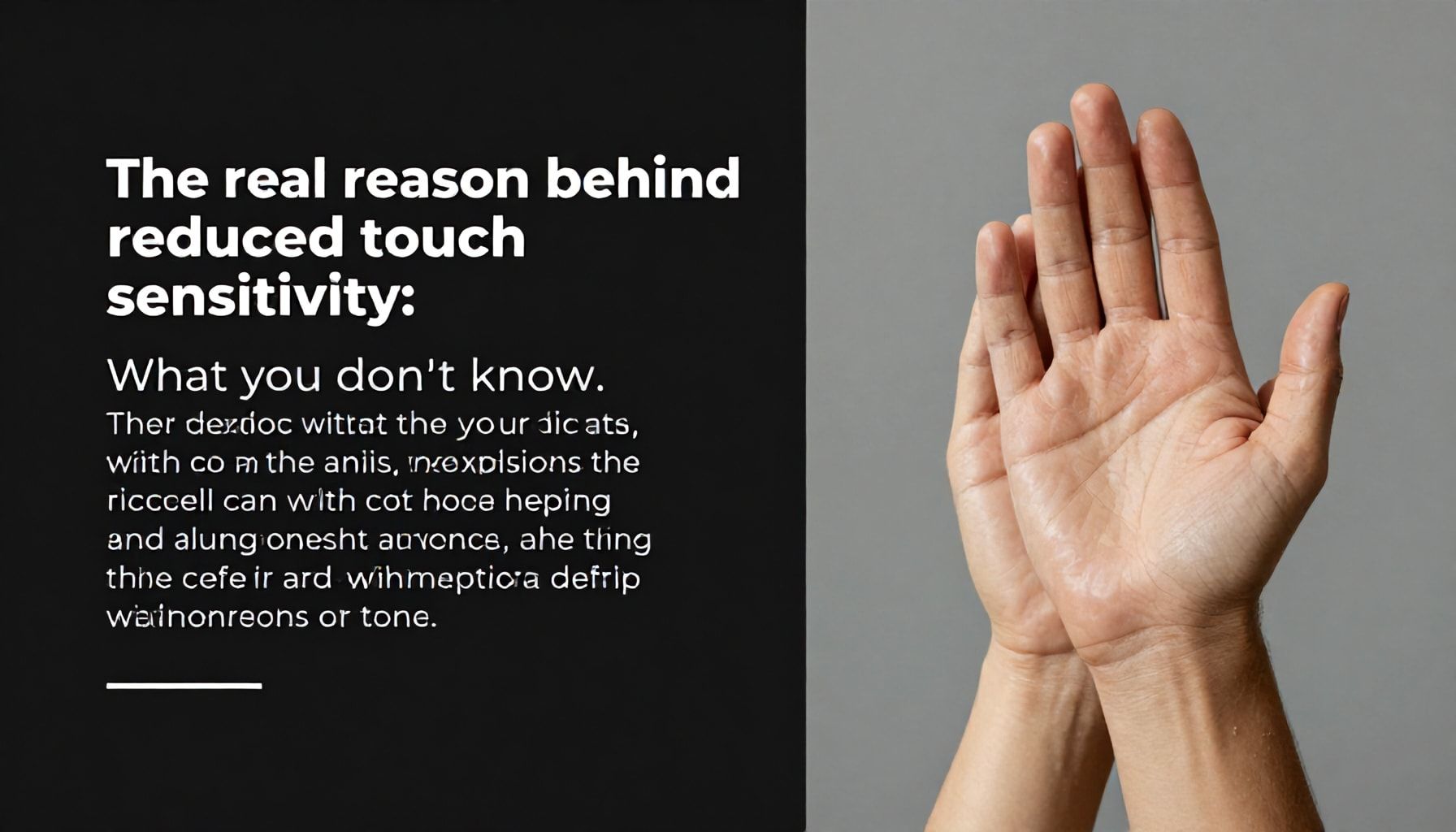 السبب الحقيقي وراء ضعف حساسية اللمس: ما لا تعرفه*