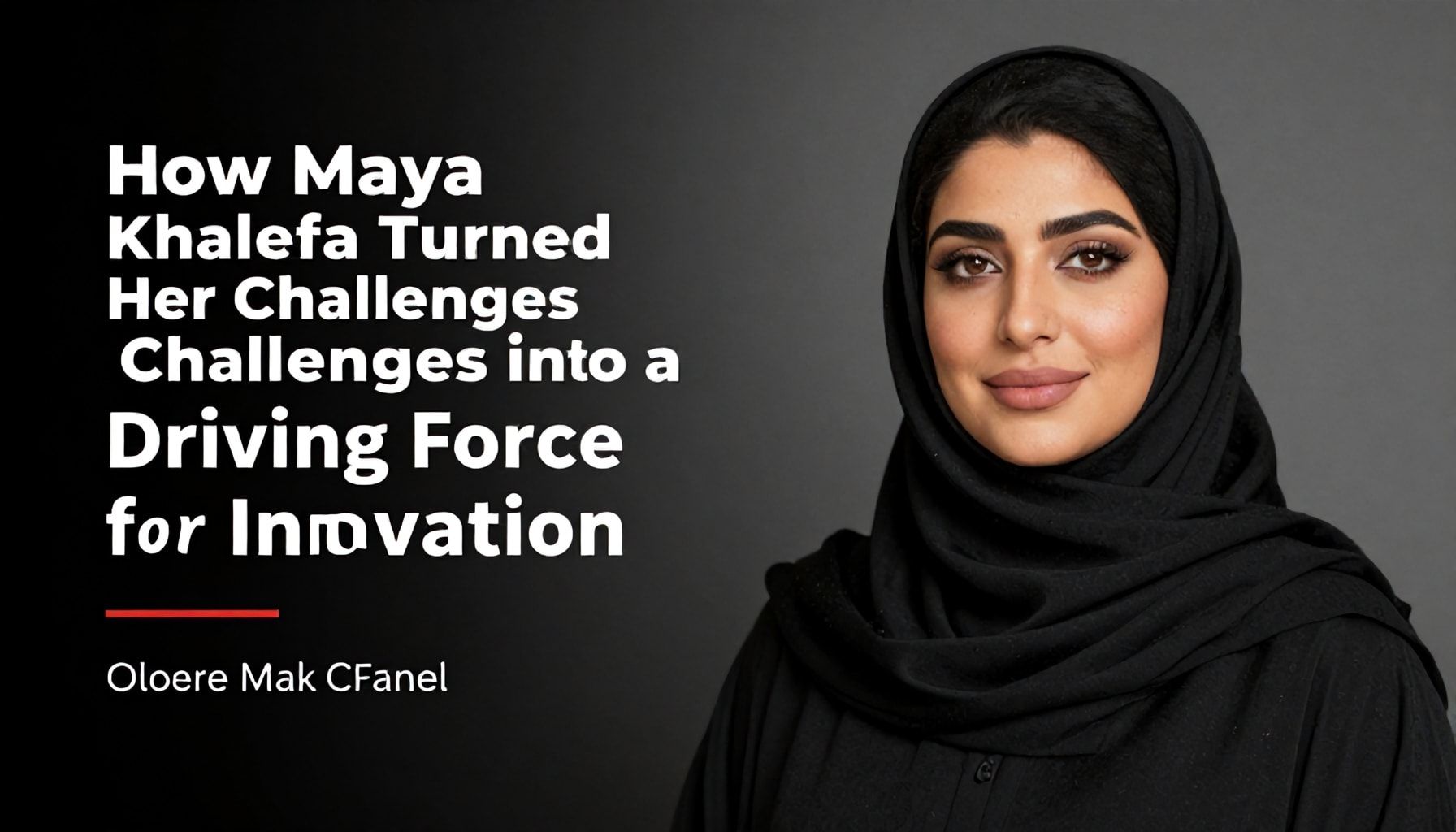 كيف تحولت مايا خليفه تحدياتها إلى قوة دفع للابتكار*