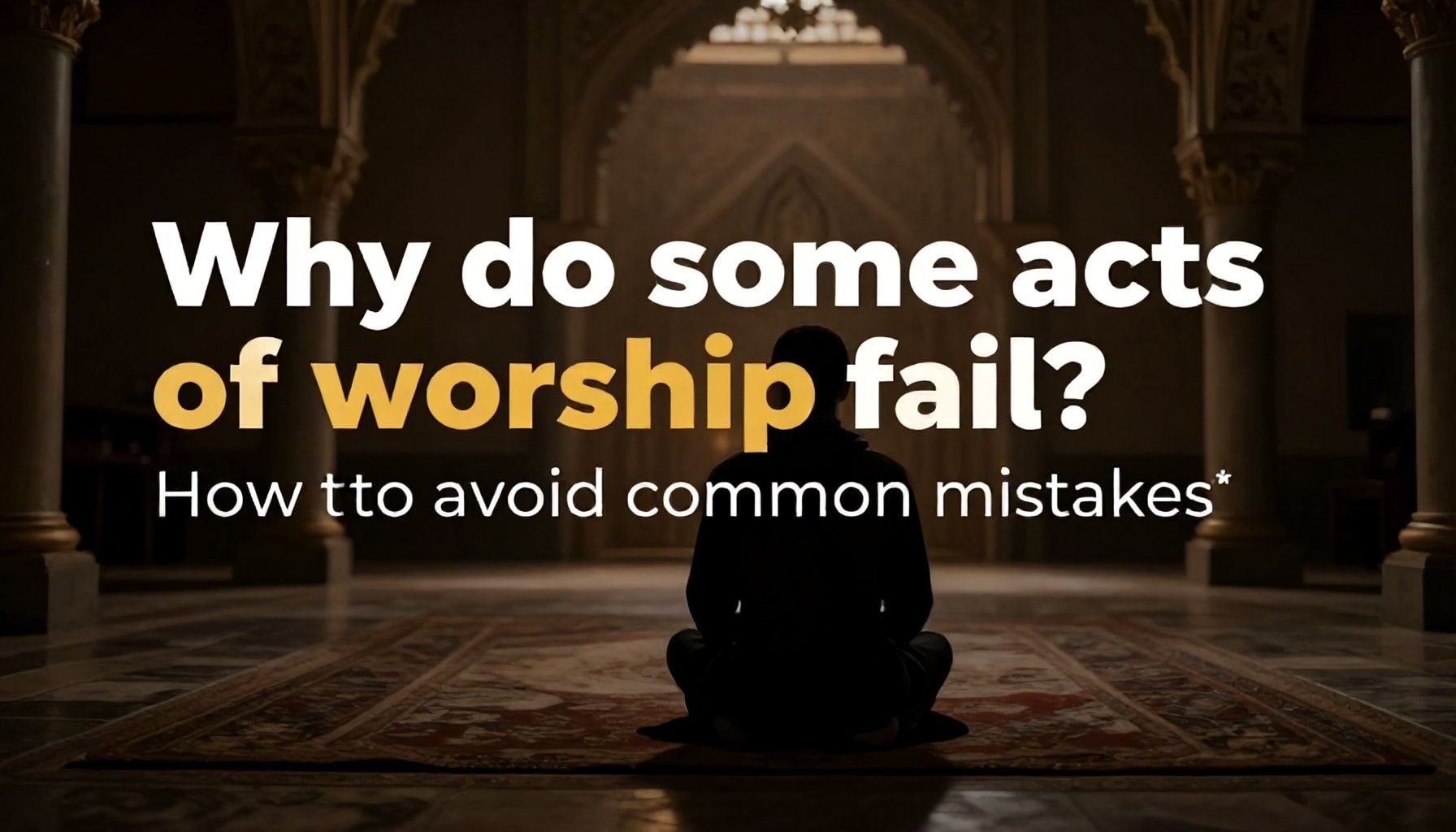 لماذا تفشل بعض العبادات؟ كيف تجنب الأخطاء الشائعة*